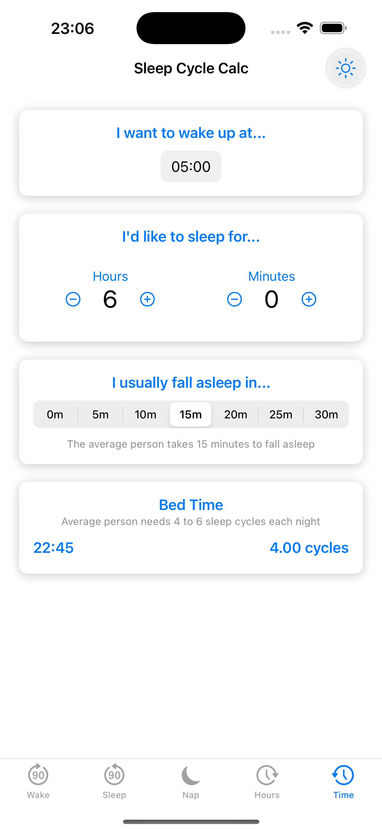 Time calculator (light)