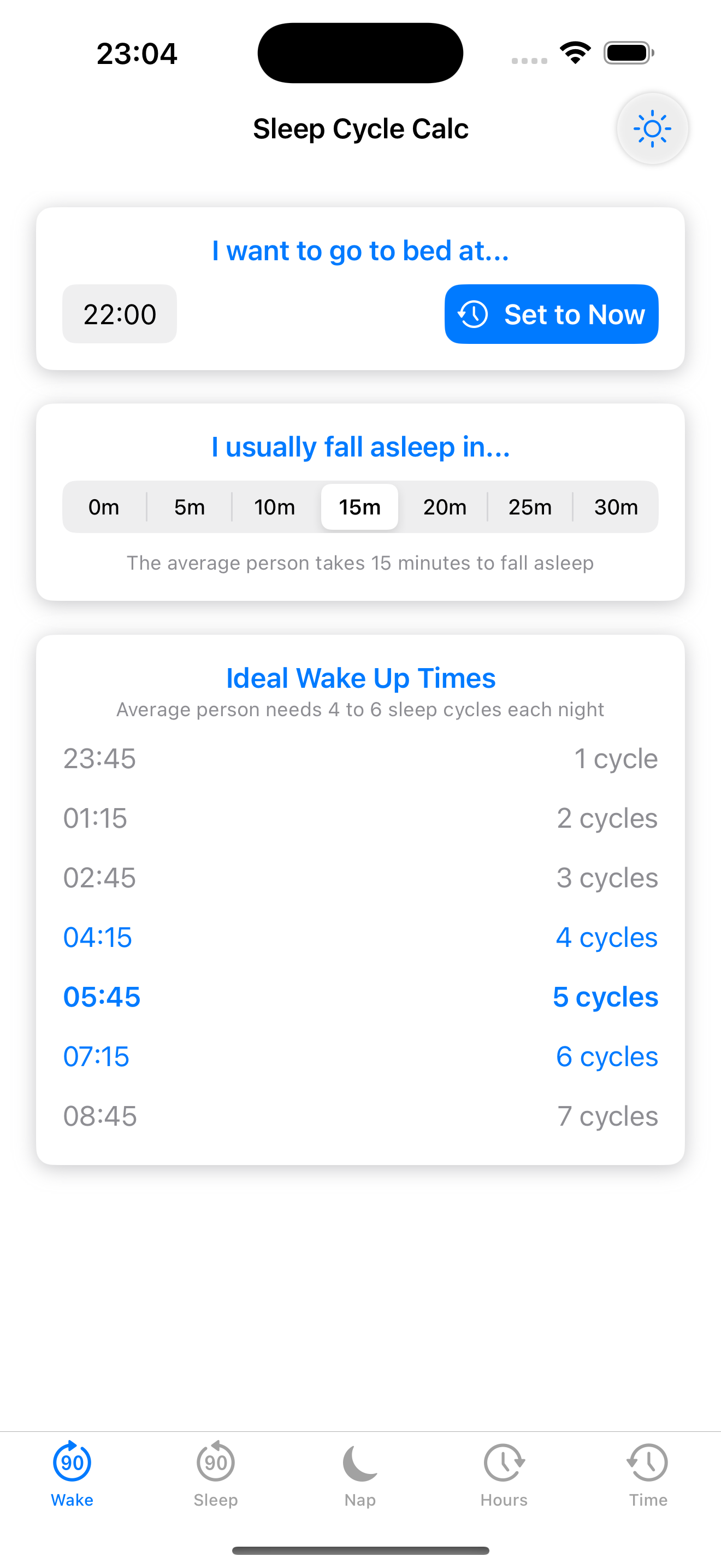 Wake tab (light)